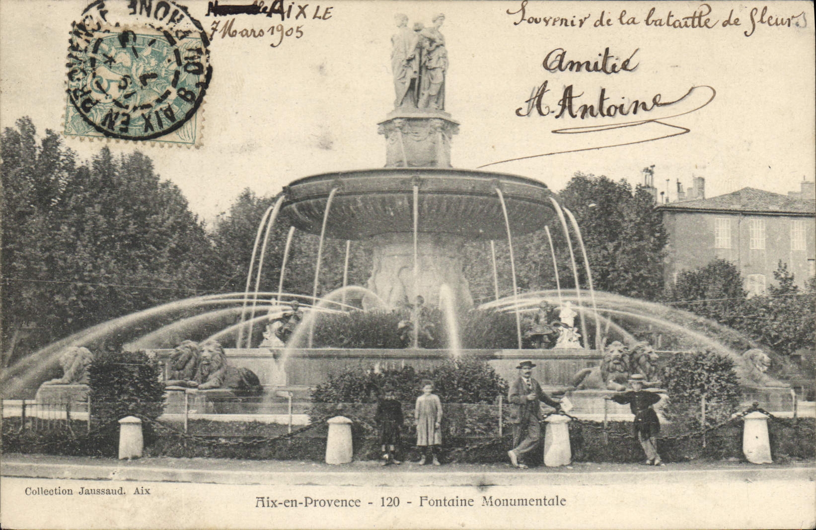 CPA Aix en Provence Fontaine Monumentale 