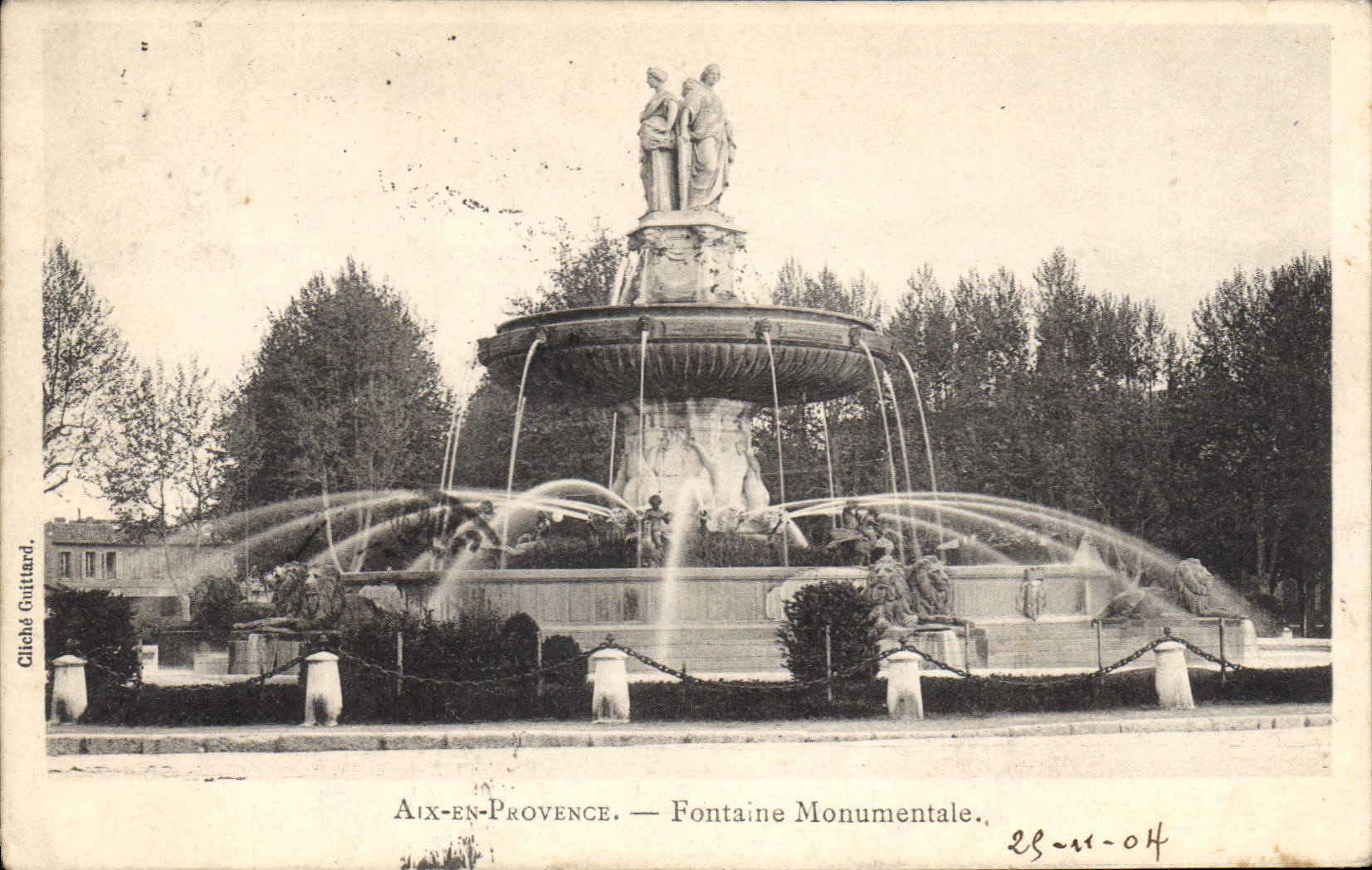 CPA Aix en Provence Fontaine Monumentale 