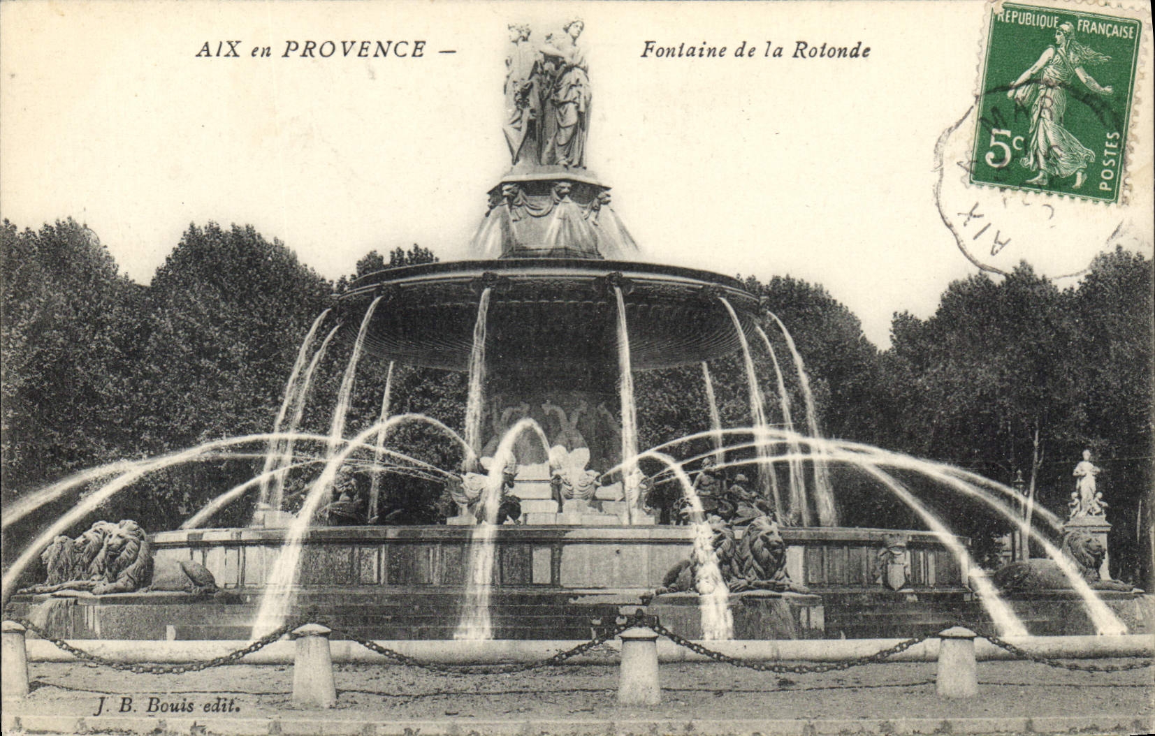 CPA Aix en Provence Fontaine de la Rotonde 
