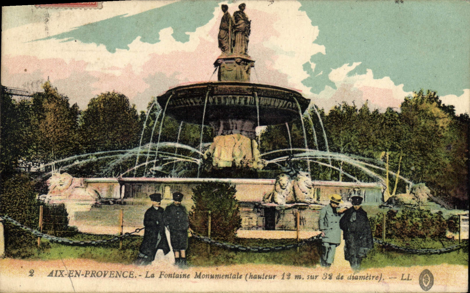 CPA Aix en Provence La Fontaine monumentale 