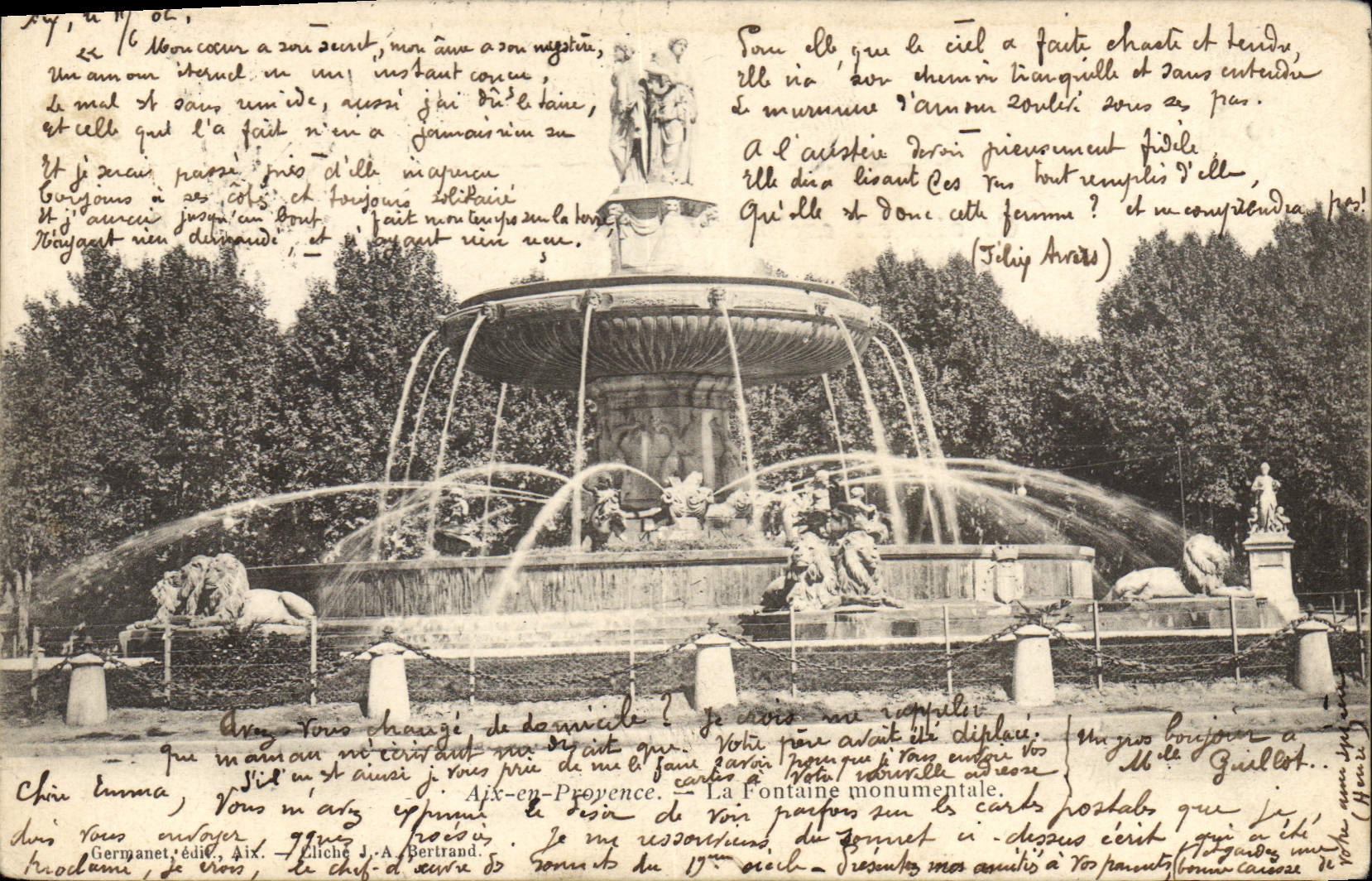 CPA Aix en Provence La Fontaine monumentale 