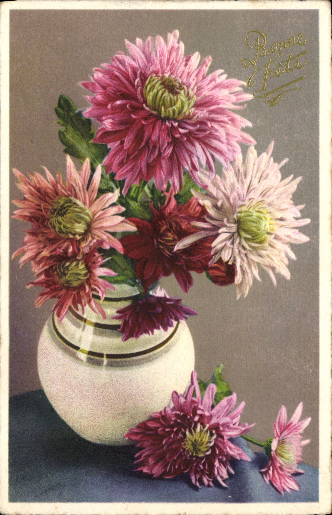 CPA Bonne Fete Fleurs