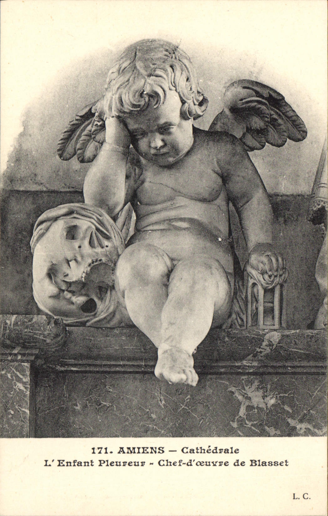CPA Amiens Catherale L'Enfant Pleureur Chef d'Ceuvre de Blasset 