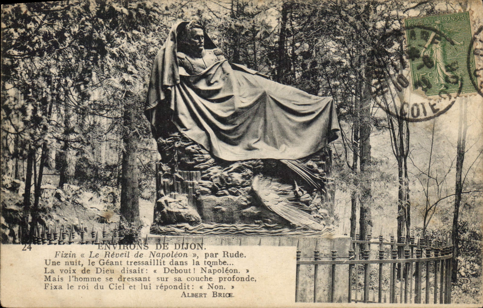 CPA Environs de Dijon Fixin Le Reveil de Napoleon par Rude
