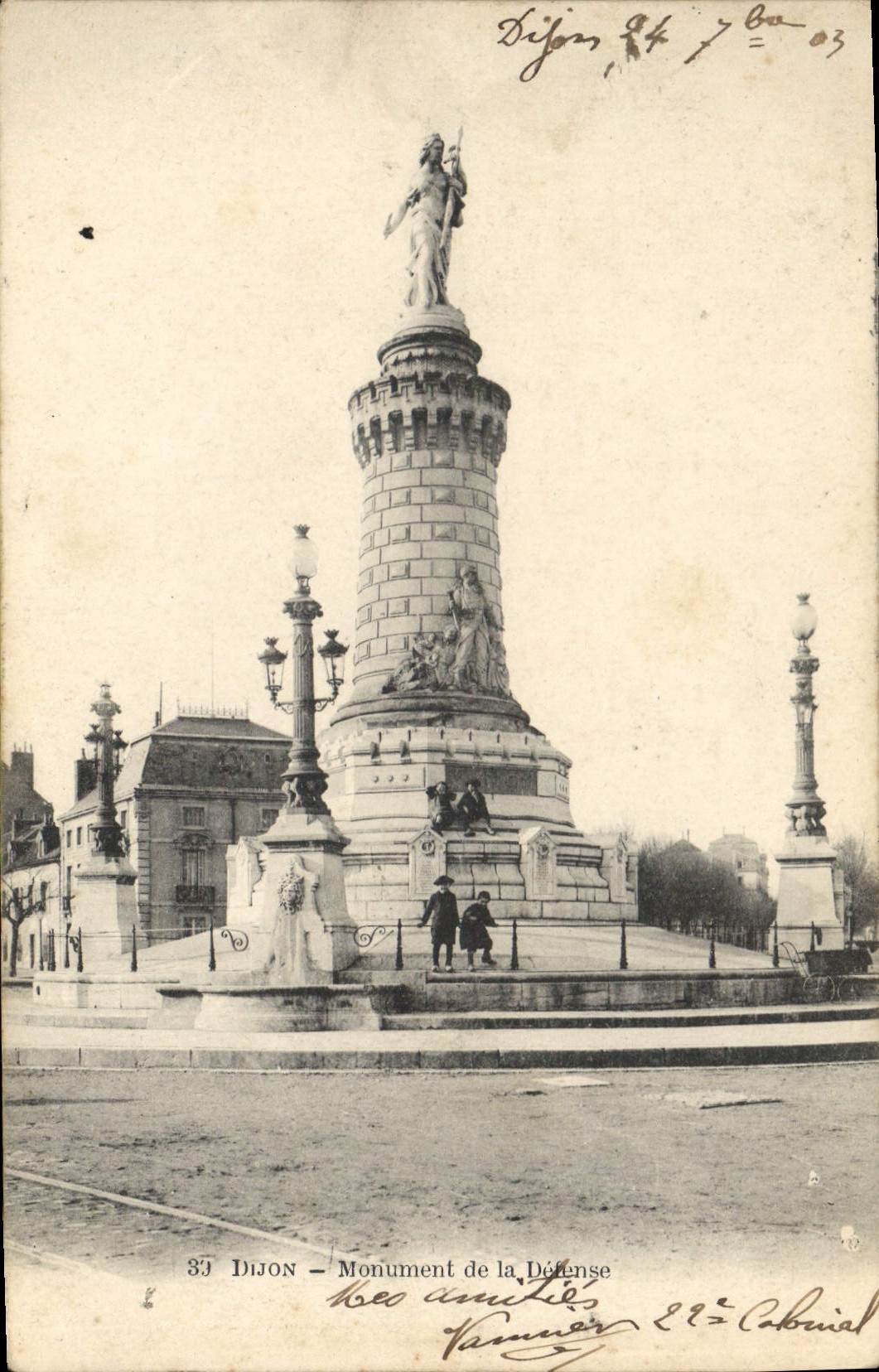 CPA Dijon Monument de la Defense 