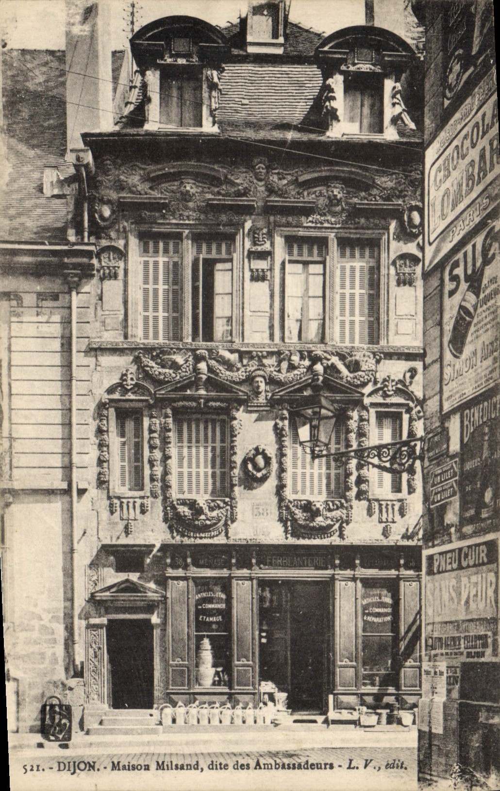 CPA Dijon Maison Milsand dite des Ambassadeurs L V 