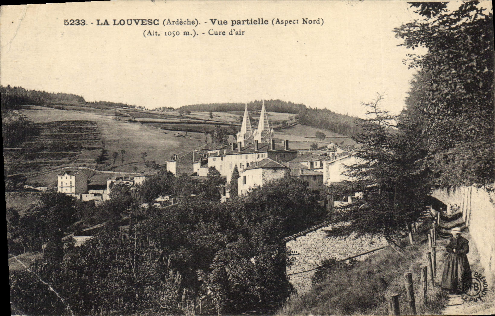 CPA La Louvesc Ardeche Vue partielle Aspect Nord Cure d'air