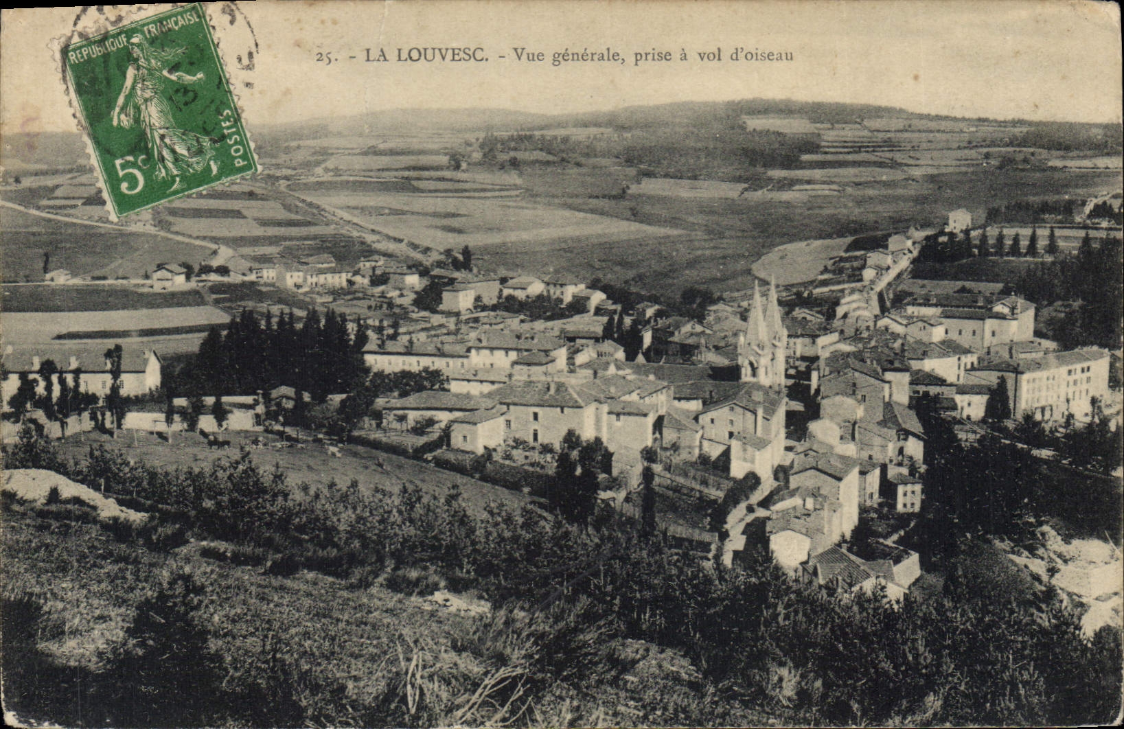 CPA La Louvesc Vue generale prise a val d'oiseau