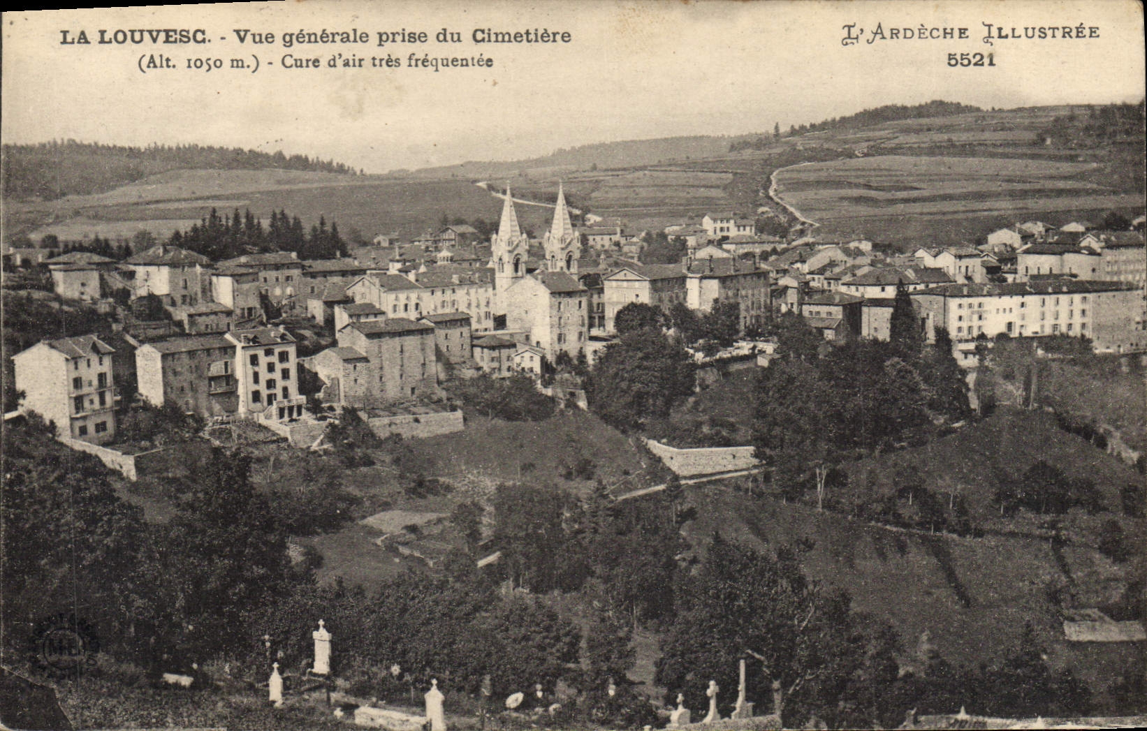 CPA La Louvesc Vue generale prise du Cimetiere Cure d'air tres frequentee