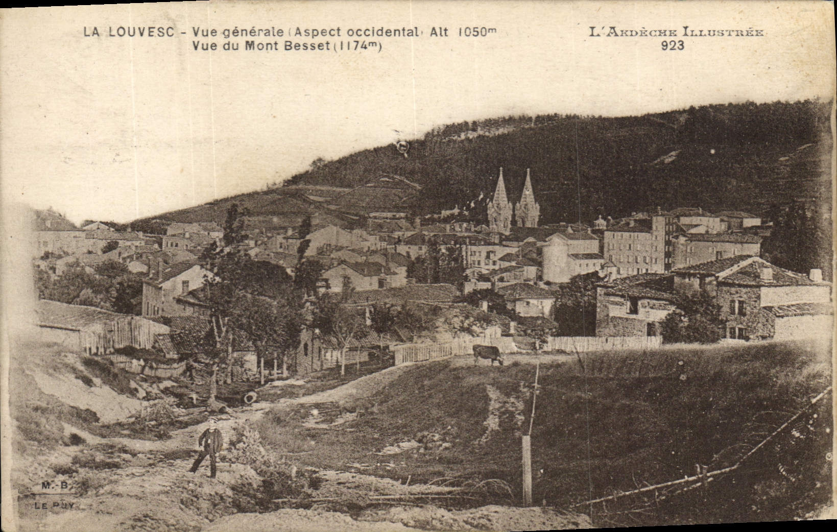 CPA La Louvesc Vue generale Aspect occidental Vue du Mont Besset 