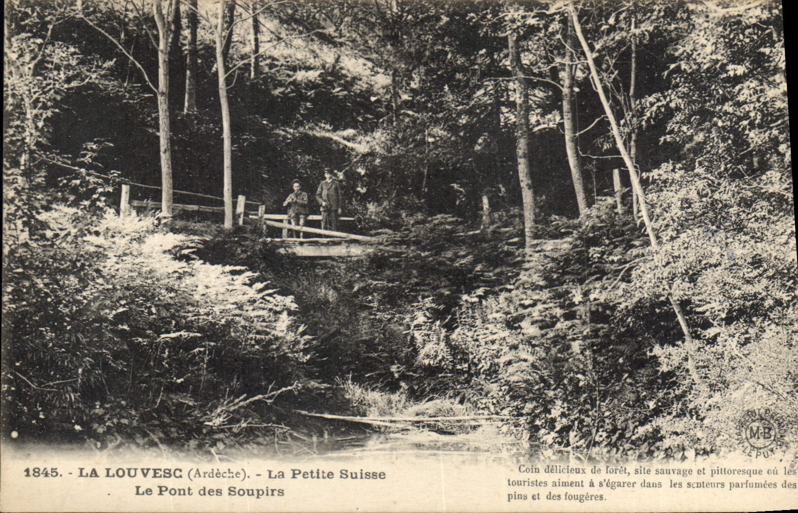 CPA La Louvesc Ardeche La Petite Suisse Le Pont des Soupirs 