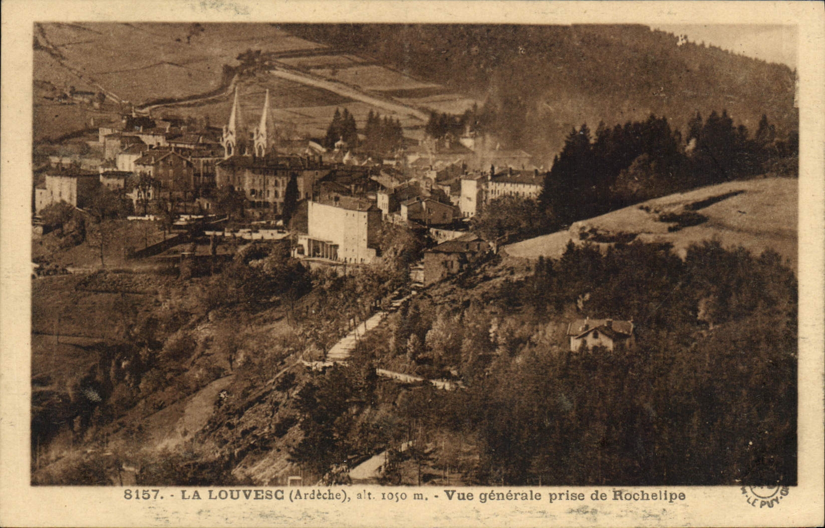 CPA La Louvesc Ardeche Vue generale prise de Rochelipe