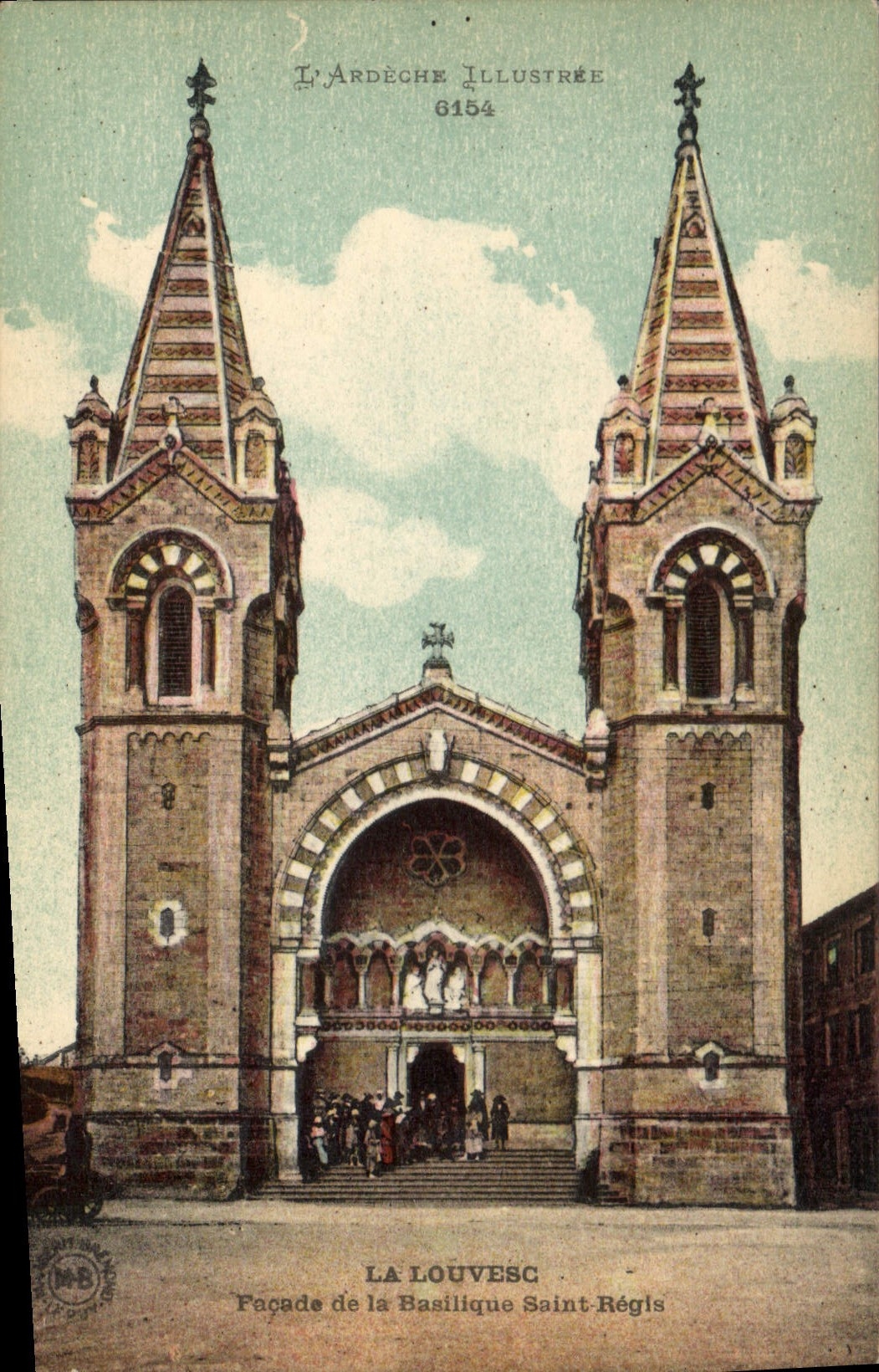 CPA La Louvesc Facade de la Basilique Saint Regis