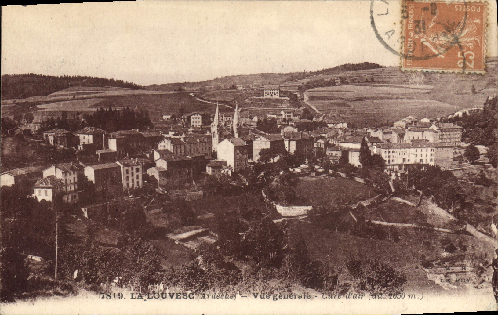 CPA La Louvesc Ardeche Vue generale Cure d'air 
