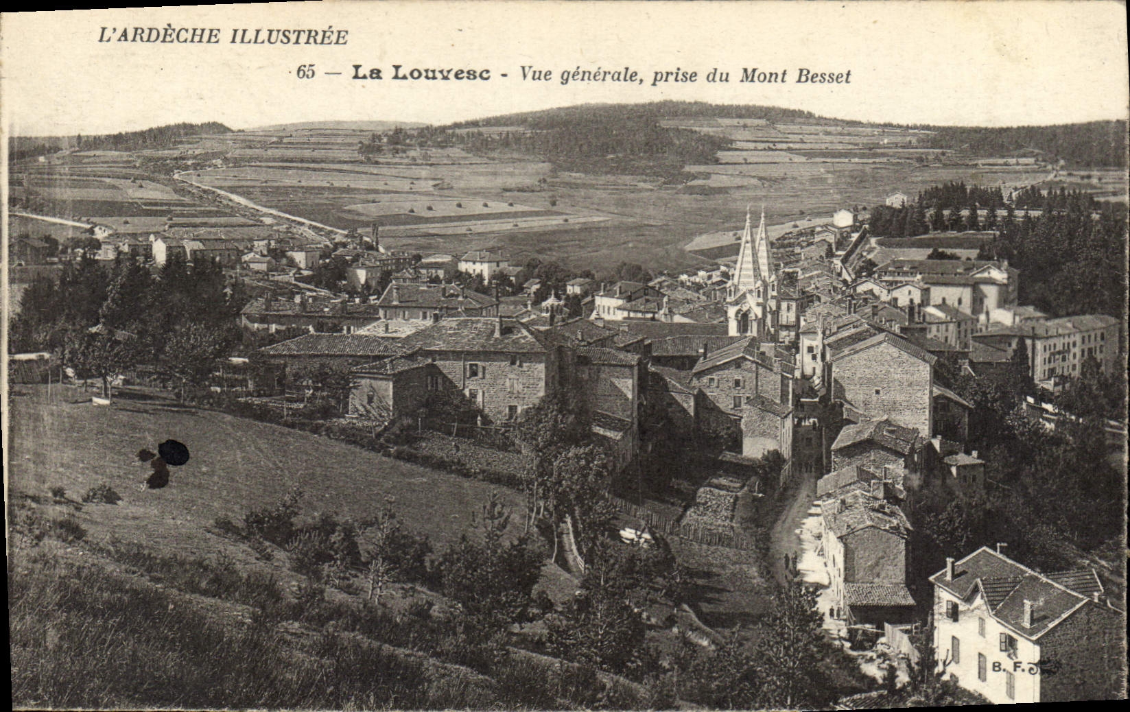 CPA L'Ardeche Illustree La Louvesc Vue generale prise du Mont Besset 