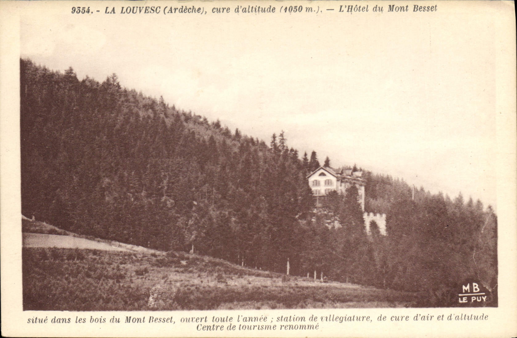 CPA La Louvesc Ardeche cure d'altitude L'Hotel du Mont Besset