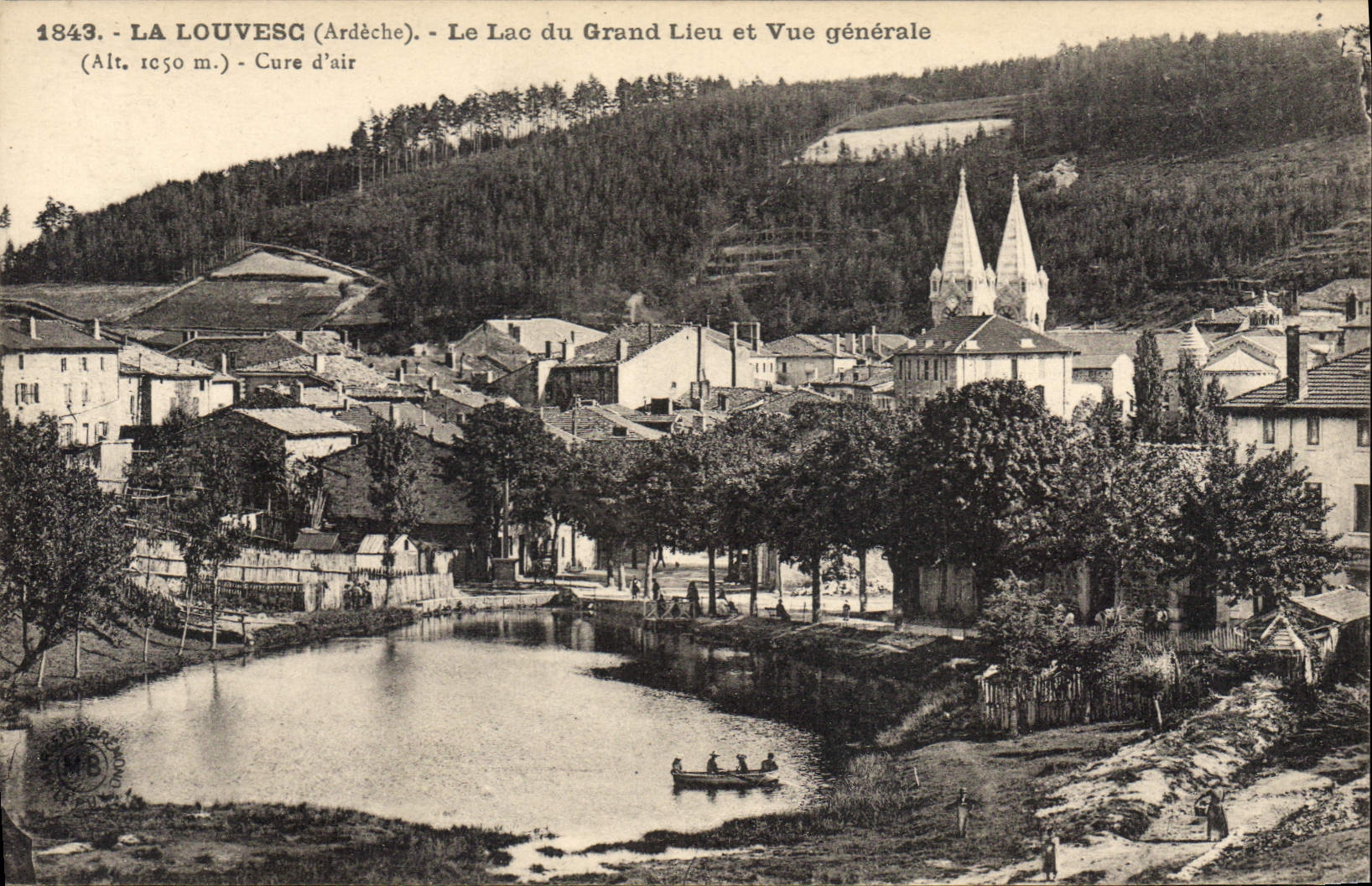 CPA La Louvesc Ardeche Le Lac du Grand Lieu et Vue generale Cure d'air 