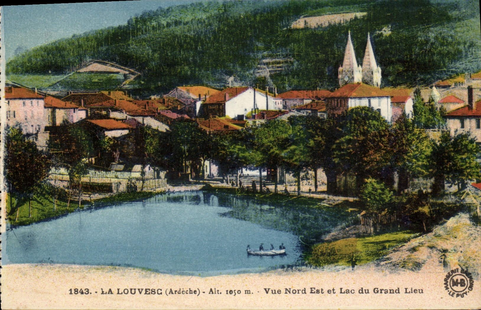 CPA La Louvesc Ardeche Vue Nord Est et Lac du Grand Lieu