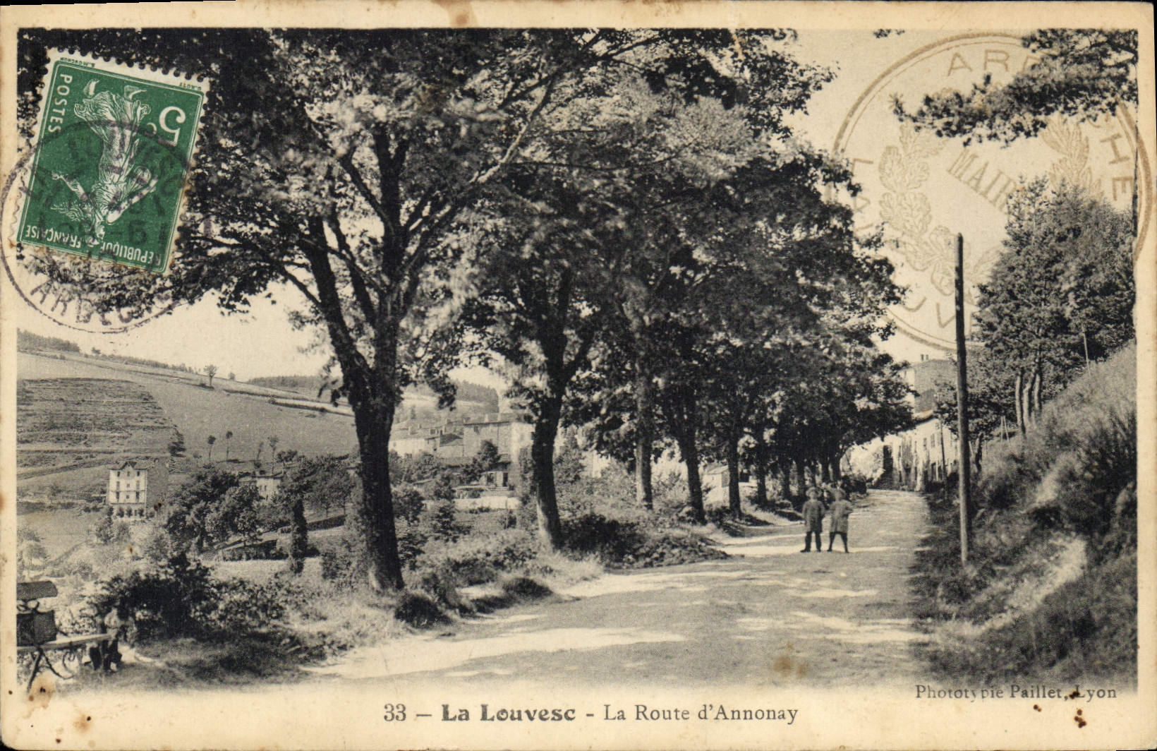 CPA La Louvesc La Route d'Annonay 