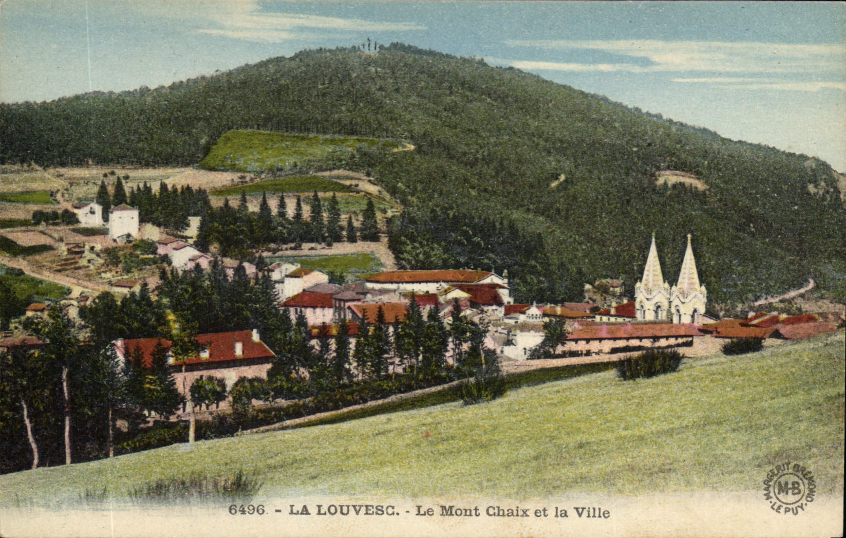 CPA La Louvesc Le Mont Chaix et la Ville