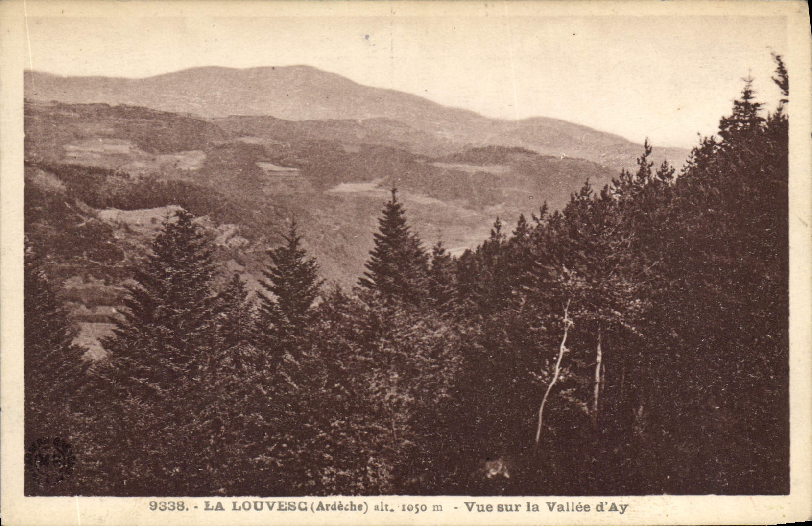 CPA La Louvesc Ardeche Vue sur la Vallee d'Ay 