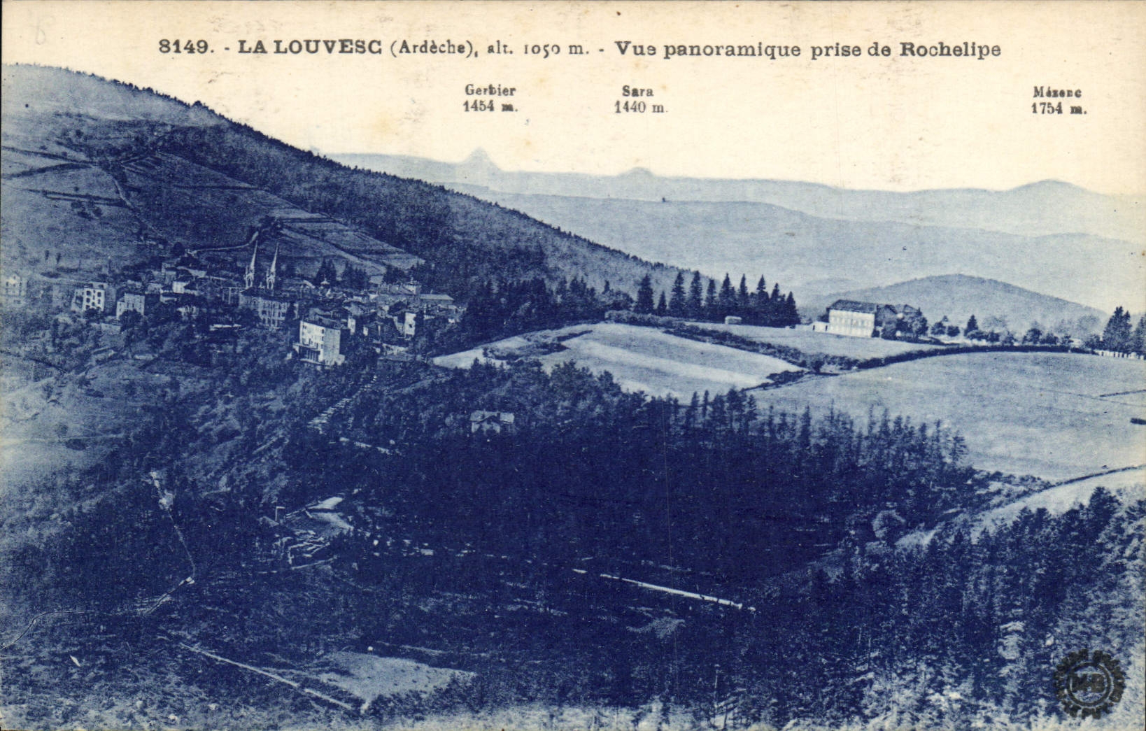 CPA La Louvesc Ardeche vue Panoramique prise de Rochelipe 