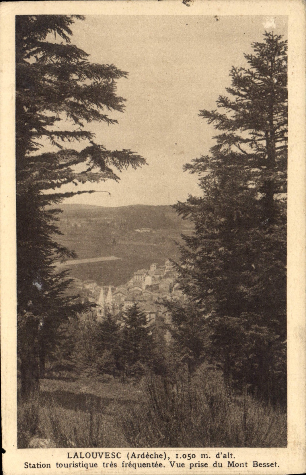 CPA La Louvesc Ardeche Station Touristique Tres Frequentee vue prise du Mont Besset 