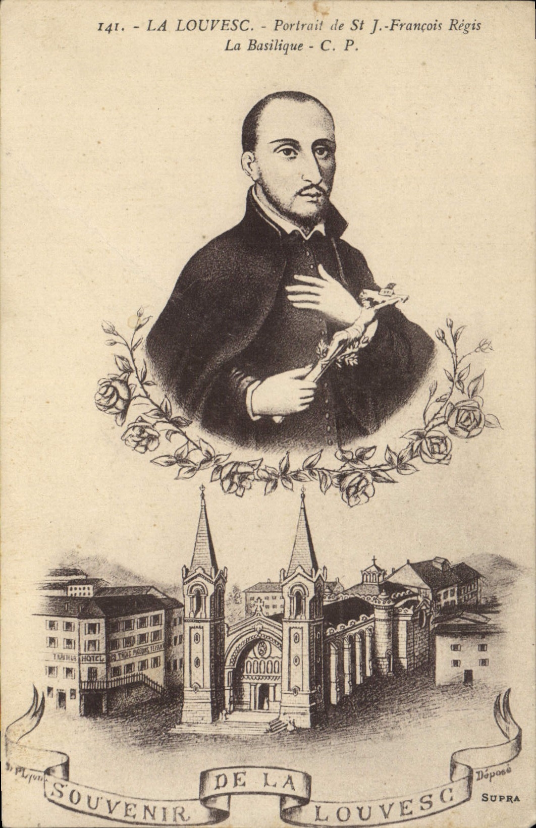 CPA La Louvesc Ardeche Portrait de St J Francois Regis La Basilique 