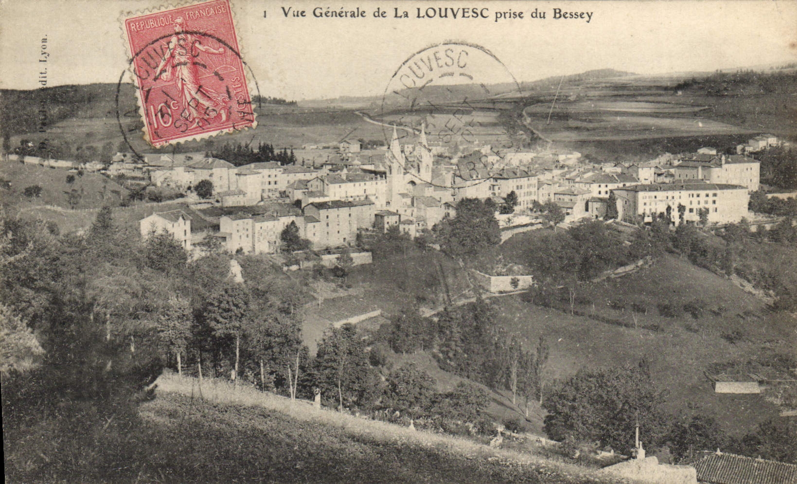 CPA Vue Generale de la Louvesc prise du Bessey 