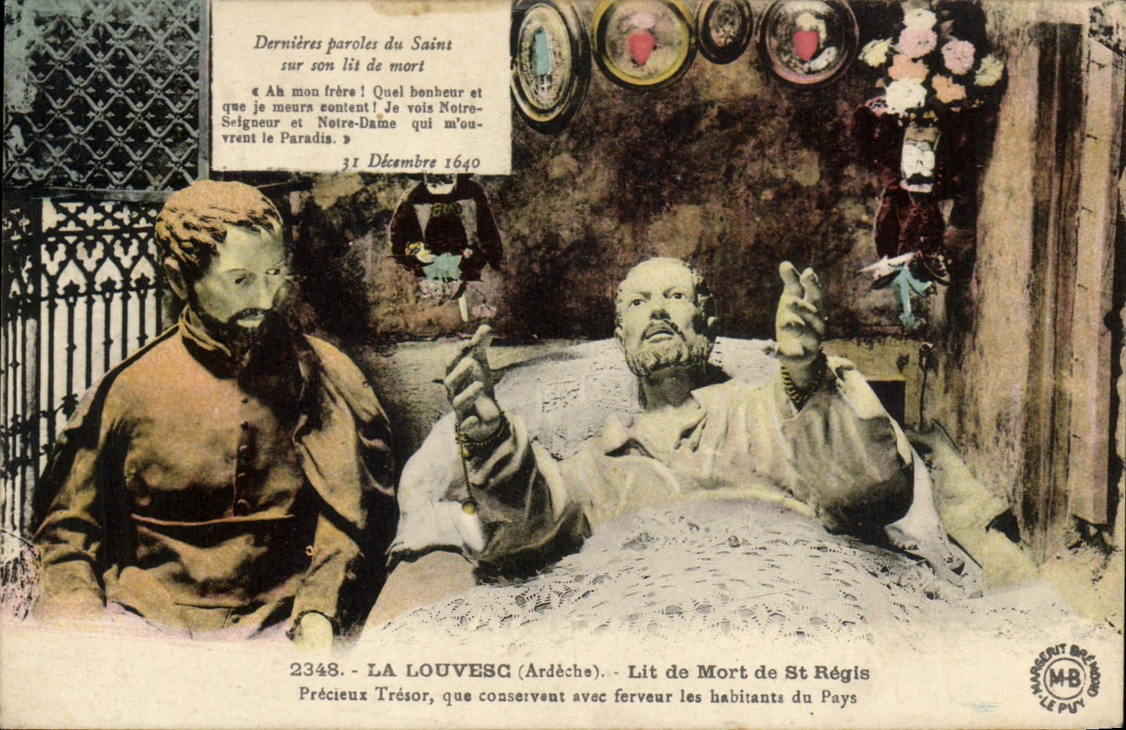 CPA La Louvesc Ardeche Lit de Mort de St Regis Precieux Tresor que Conservant avec ferveur les Havit
