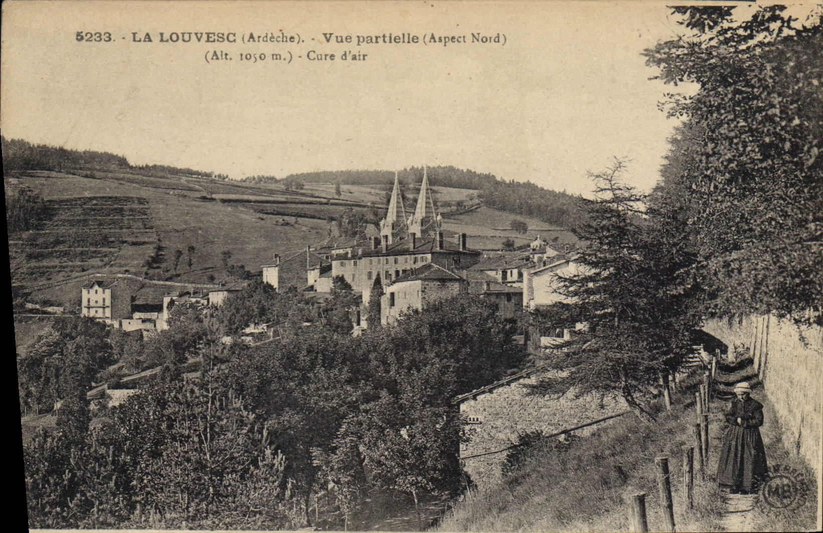 CPA La Louvesc Ardeche vue partielle Aspect Nord 