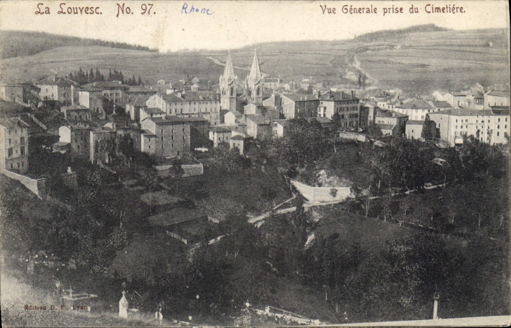 CPA La Louvesc vue generale prise du Cimetiere 