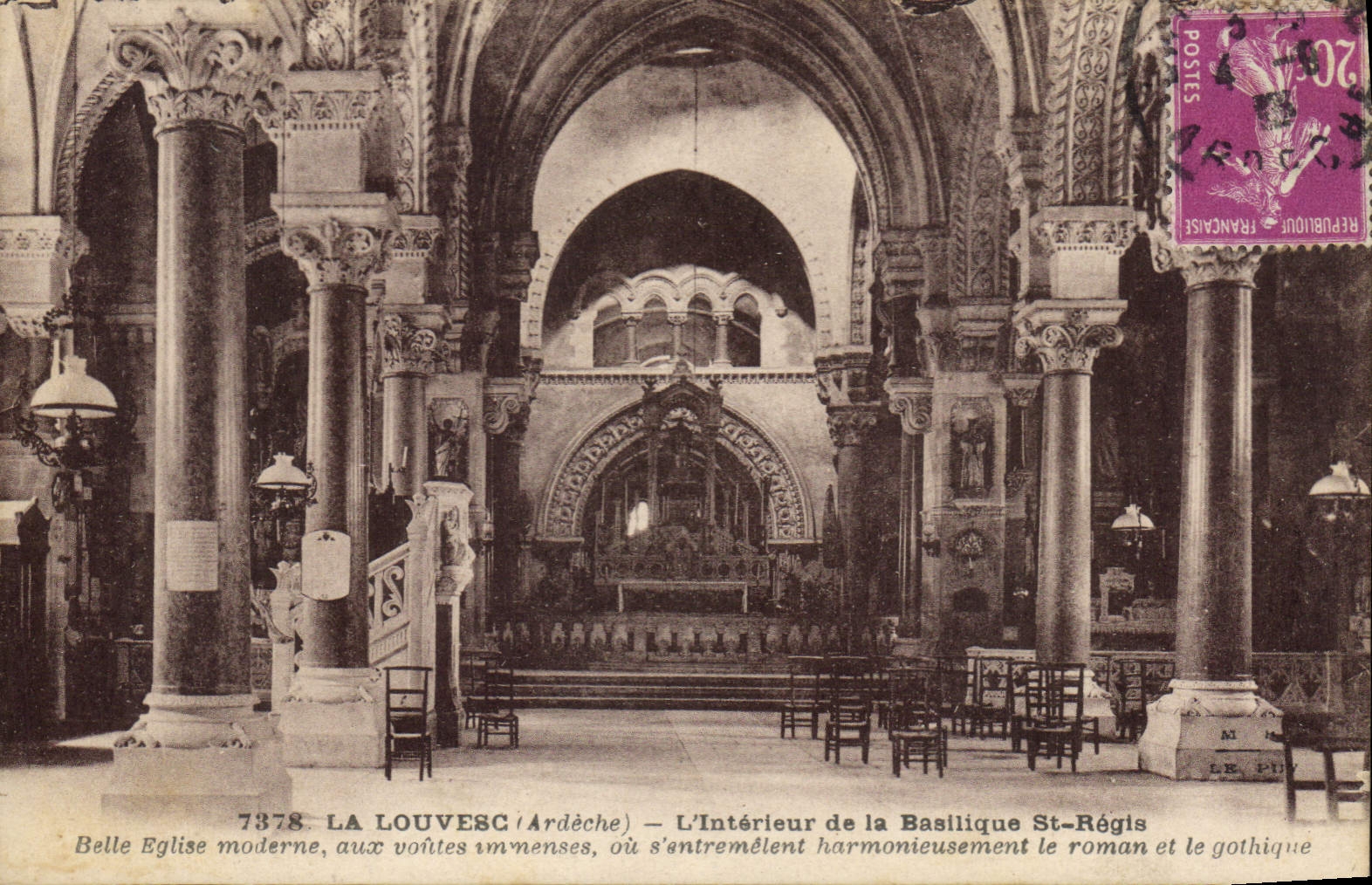 CPA La Louvesc Ardeche L'Interieur de la Basilique St Regis 