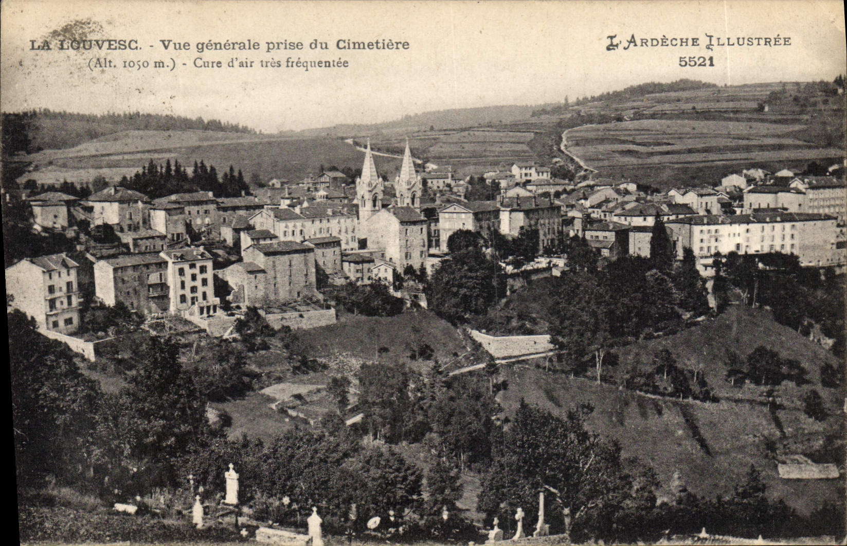 CPA La Louvesc vue generale prise du Cimetiere Cure d'Air des Frequentee 