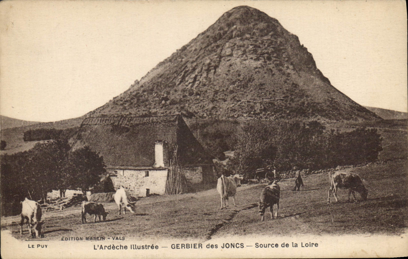 CPA Ardeche Illustre Gerbier des Joncs Source de la Loire