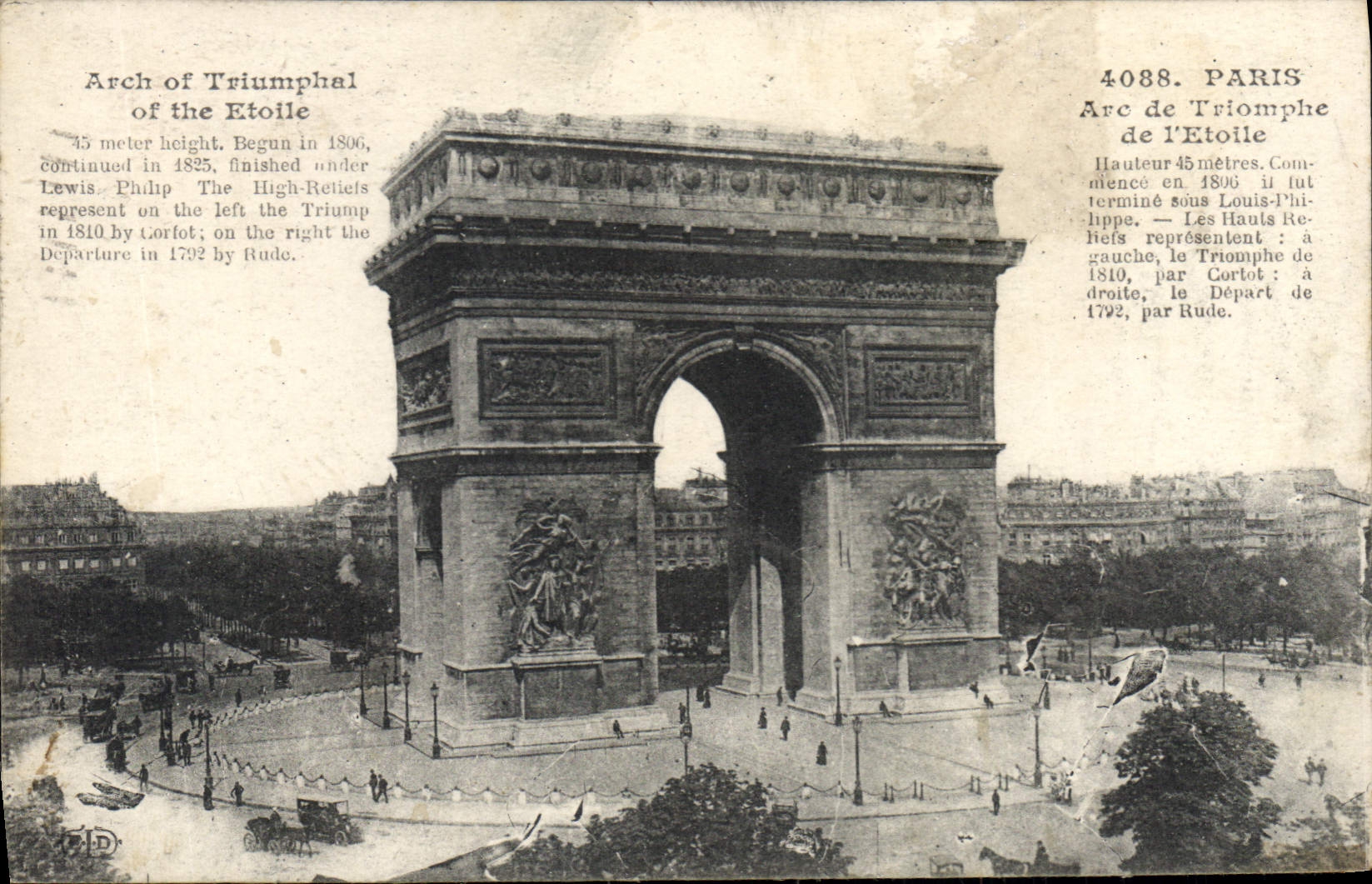 CPA Paris Arc de Triomphe