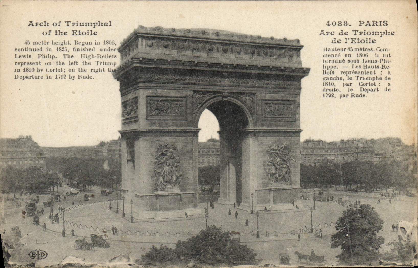 CPA Paris Arc de Triomphe de L'Etoile