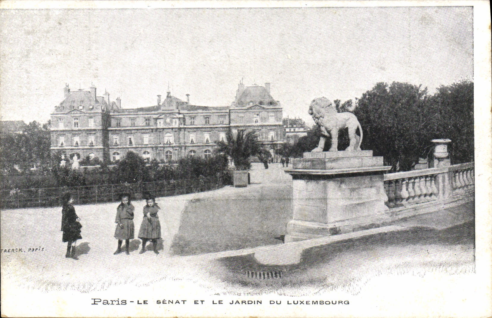 CPA Paris Le Senat et le Jardin du Luxembourg