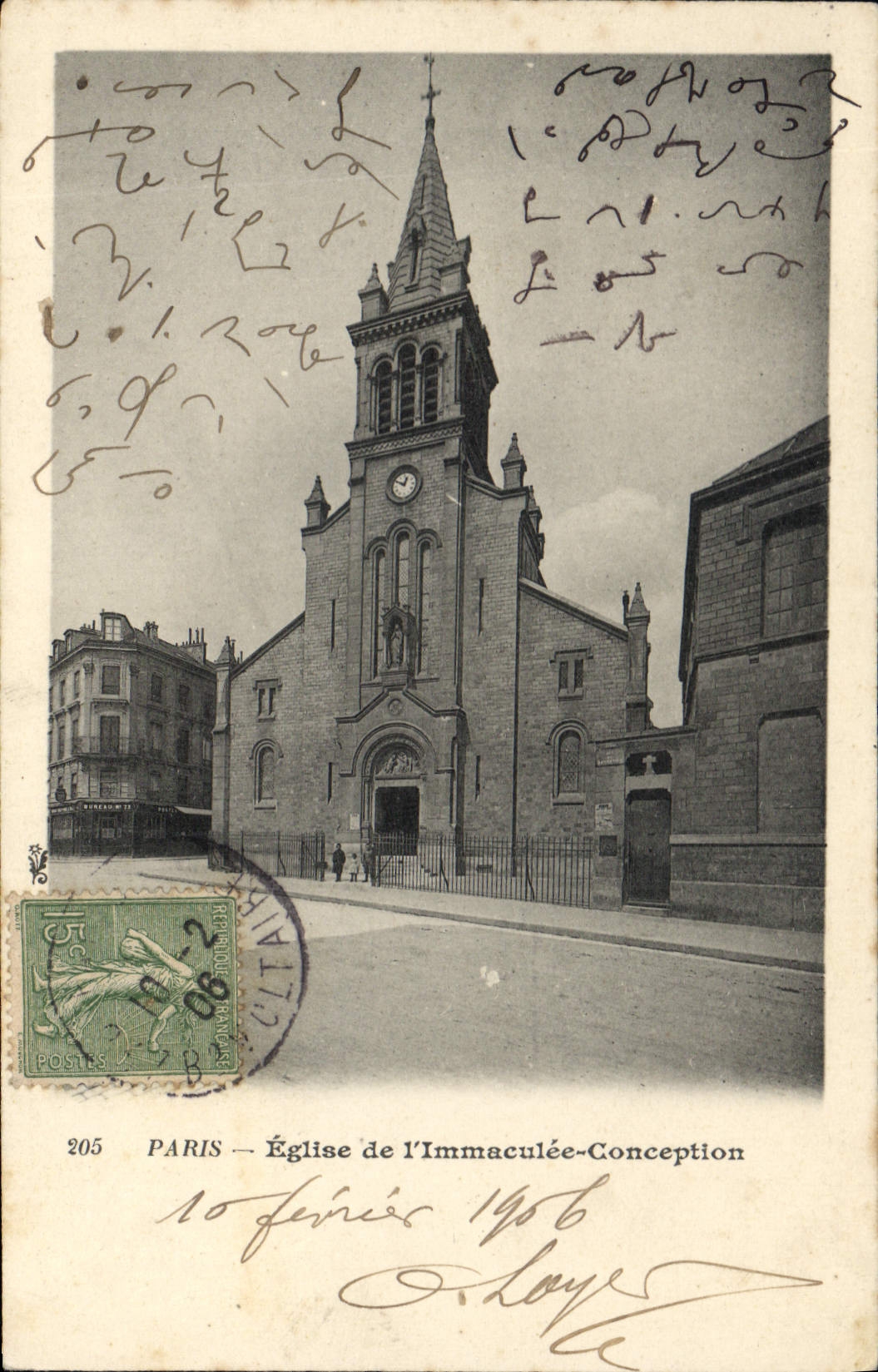 CPA Paris Eglise de l'Immaculee Conception