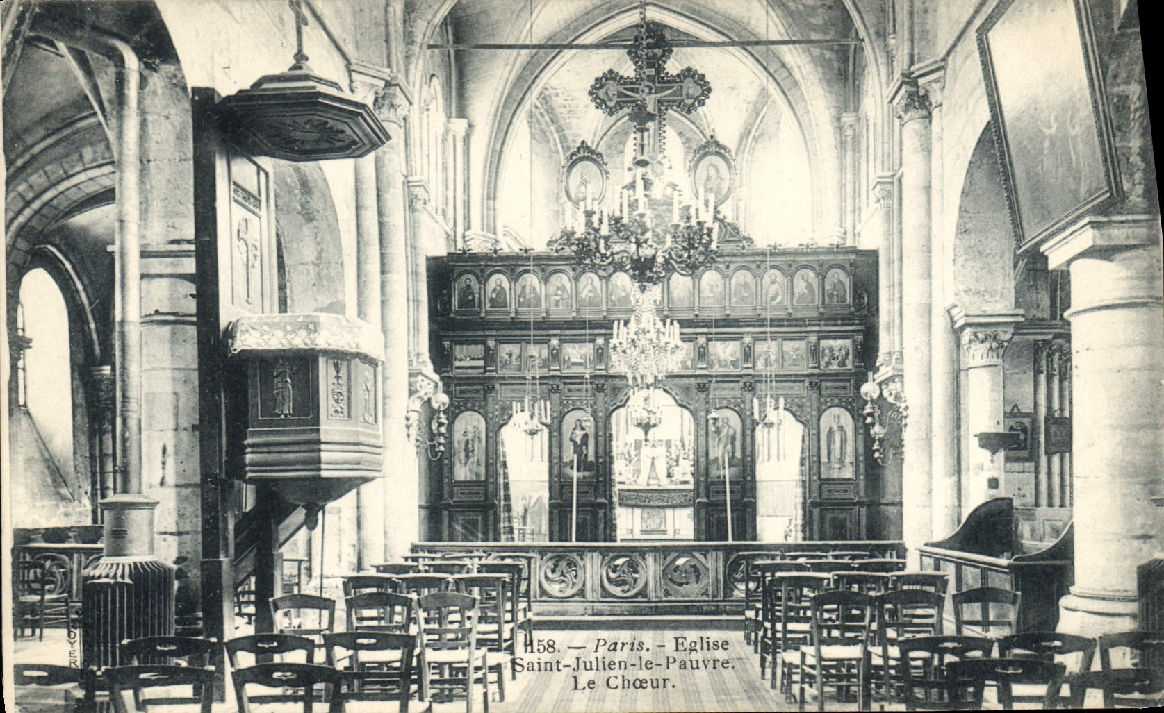 CPA Paris Eglise Saint Juline le Pauvre Le Choeur