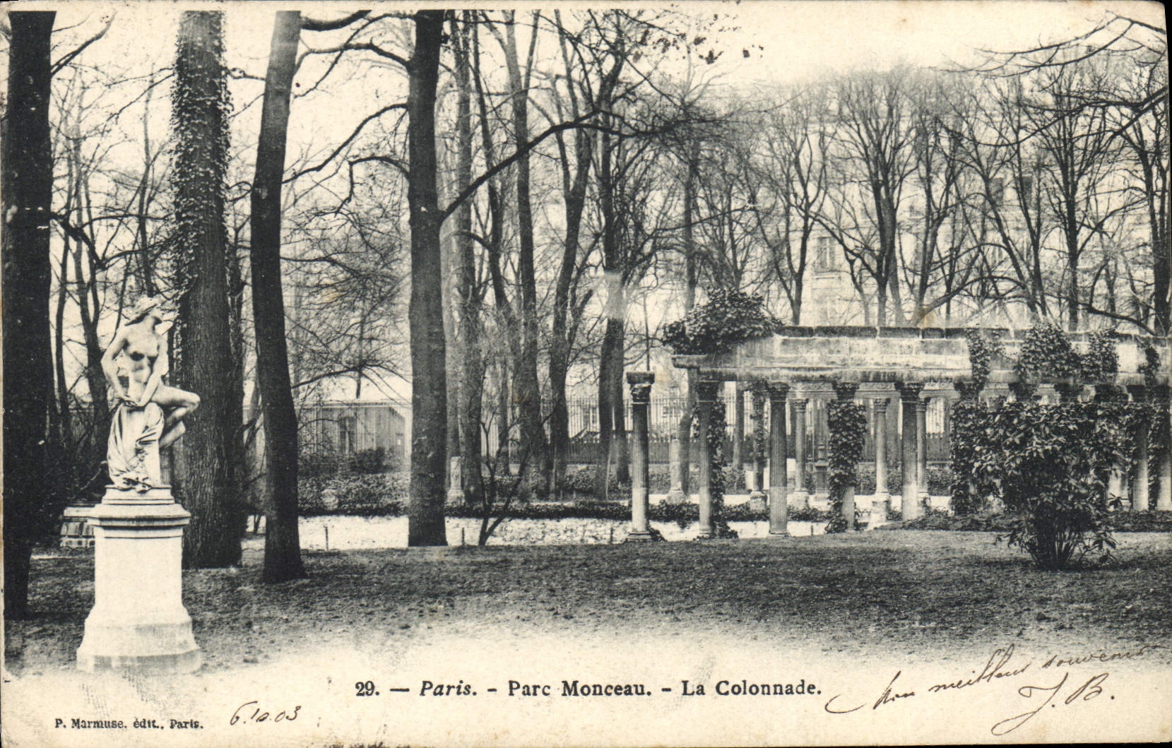 CPA Paris Parc Monceau La Colonnade