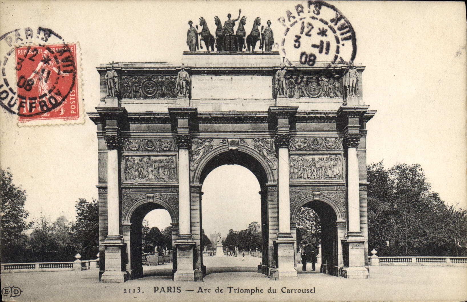 CPA Paris Arc de Triomphe du Carrousel