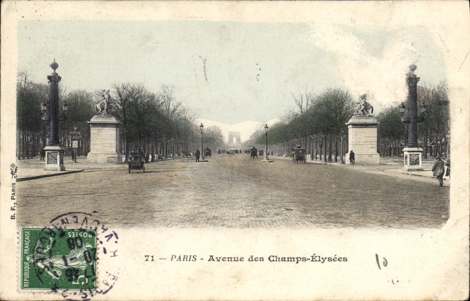 CPA Paris Avenue des Champs Elysees