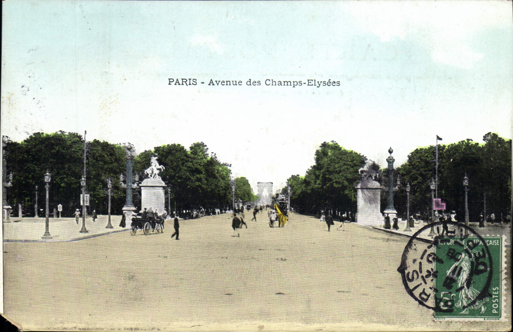 CPA Paris Avenue des Champs Elysees