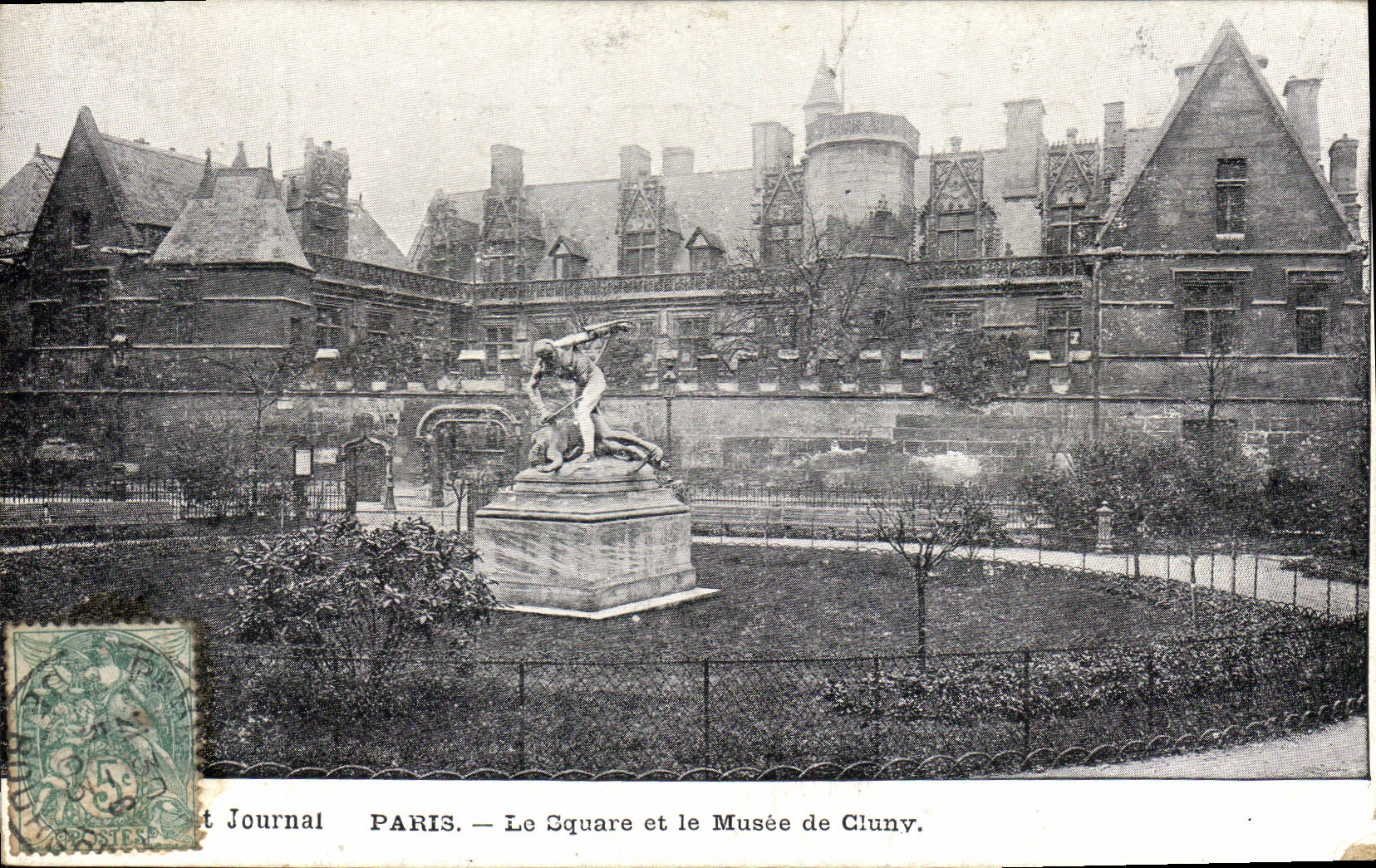 CPA Paris Petit Journal Le Square et le Musee de Cluny