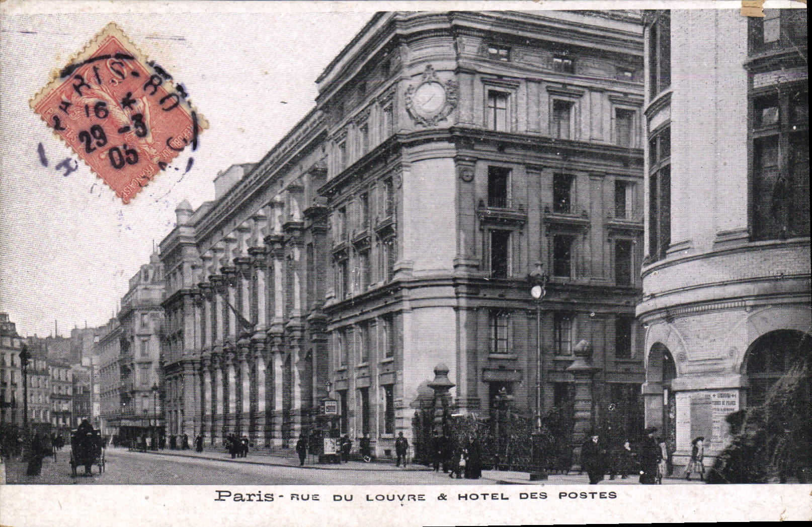 CPA Paris Rue du Louvre Hotel des Postes