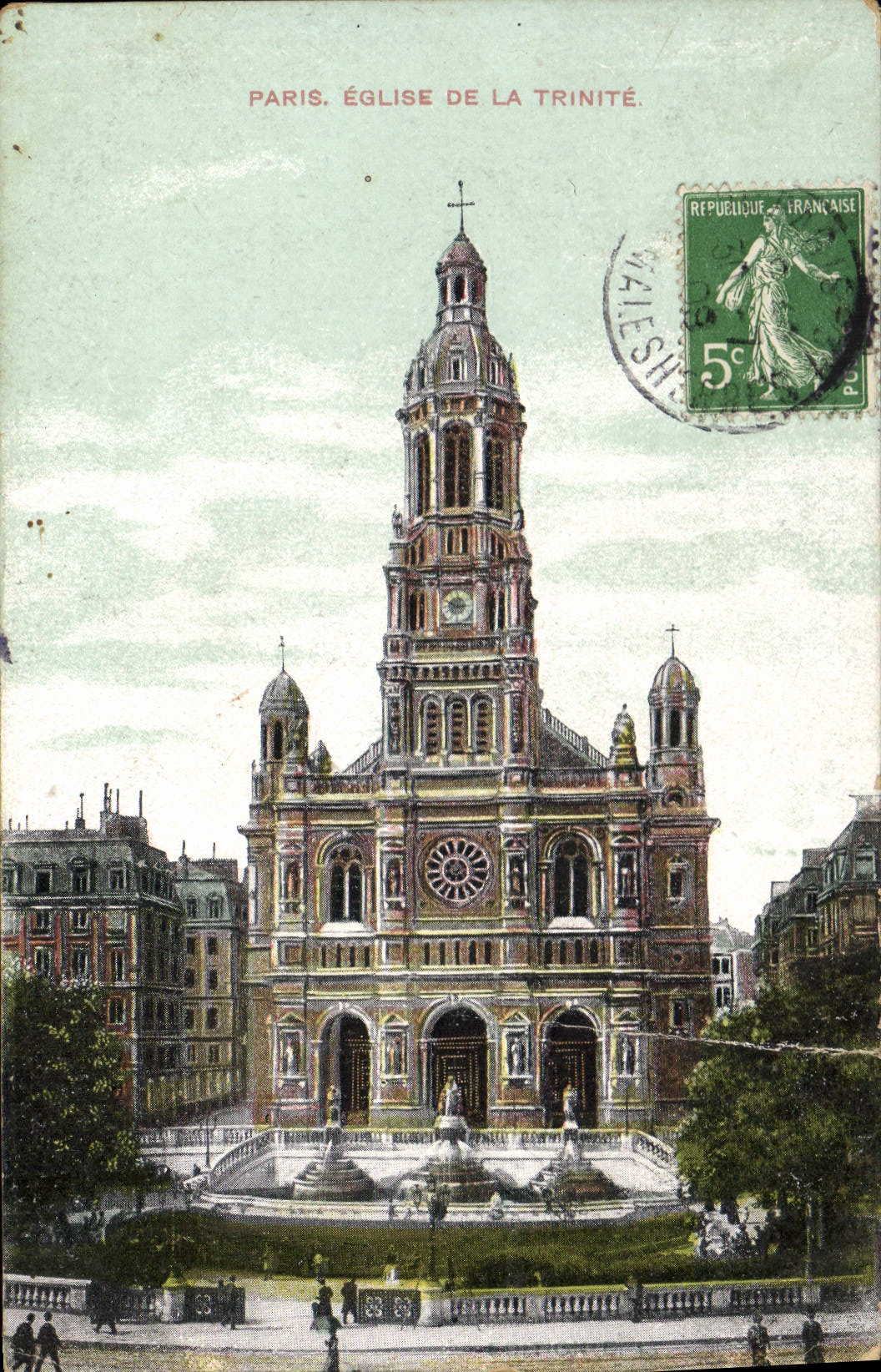 CPA Paris Eglise de la Trinite