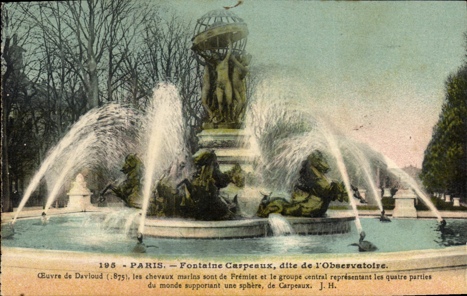 CPA Paris Fontaine Carpeaux dite de l'Observatoire