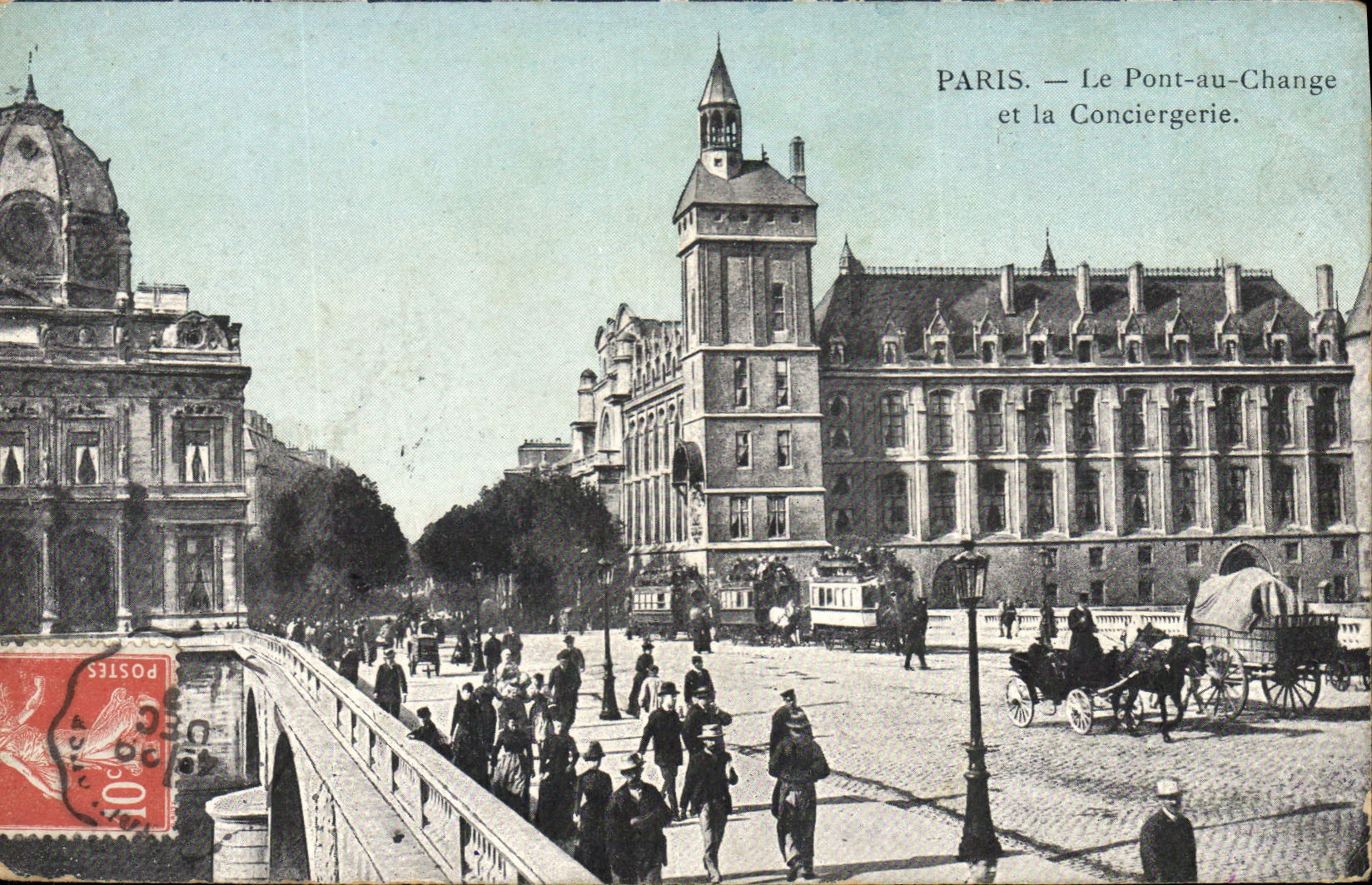 CPA Paris Le Pont au Change et la Conciergerie