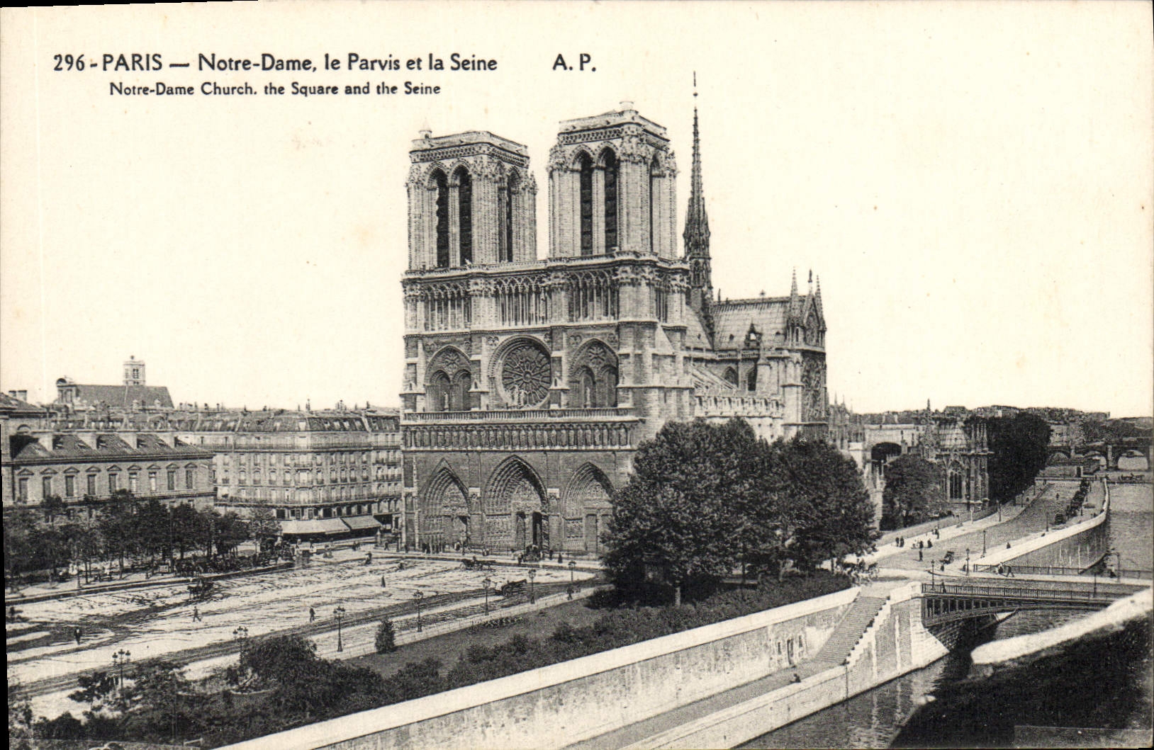 CPA Paris Notre Dame le Paris et la Seine